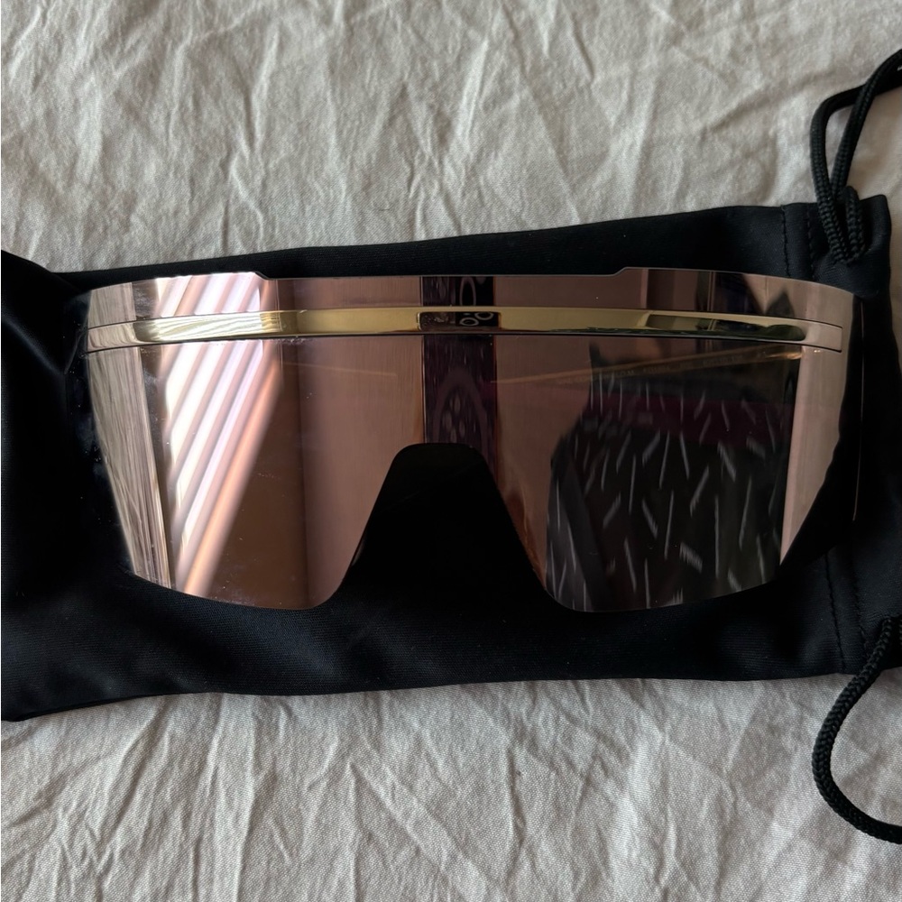 Nike Gold and Black Women's Sunglasses